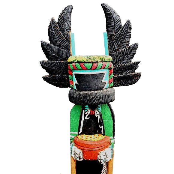 Hopi Katchina Katsina Native American Doll Crow Mother Angwusnasomtaka Pashano - Picture 2 of 16